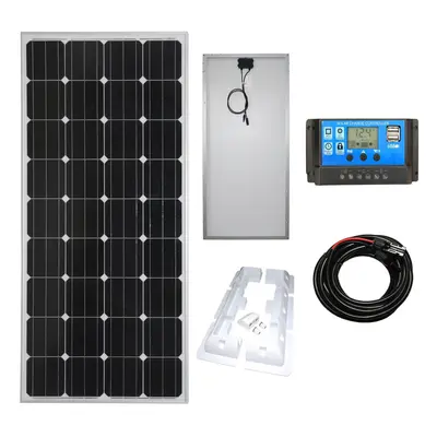 150w Mono Solar Panel Battery Charging Kit Controller Mounting Bracket Set K2 Caravan Camping Ph