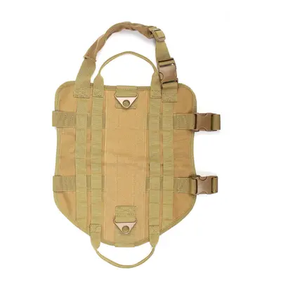 (Coffee) Dog Military Police Molle Vest Service Canine Dog Harness