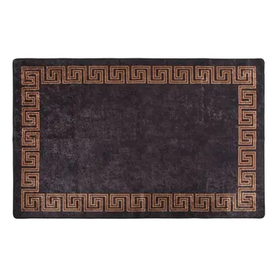 vidaXL Rug Washable Black and Gold Anti Slip Living Room Floor Carpet Area Rug