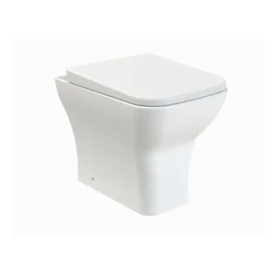 Back to Wall Toilet Pan & Soft Close Seat - 410mm x 365mm x 500mm