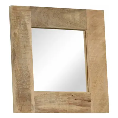 vidaXL Solid Mango Wood Mirror 50x50cm Hallway Bathroom Vanity Makeup Decor