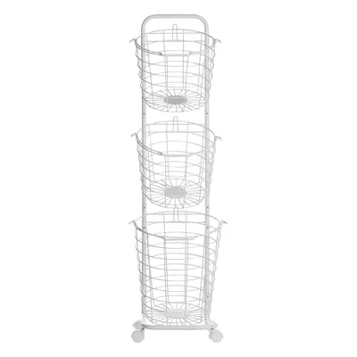 3 Tier Metal Wire Basket Stand White AYAPAL