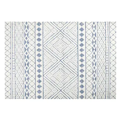 Area Rug x cm White and Blue MARGAND