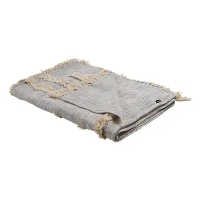 Cotton Blanket x cm Grey and Beige HOSPET