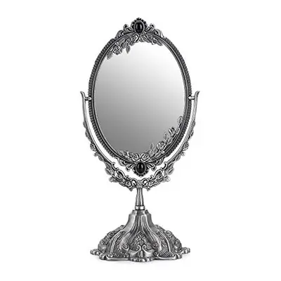 Makeup Mirror Vintage Mirror Oval Double Sided Rotatable Dressing Mirror Desktop Vanity Decorati