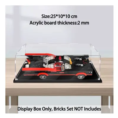 (A) For LEGO Clear Acrylic Display Case for LEGO Super Heroes Batman Batmobile 76188, Dustproof 