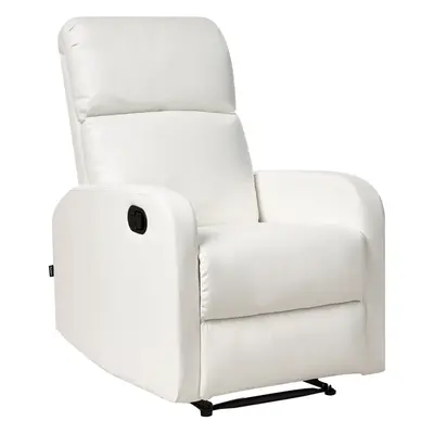 Recliner Chair VIRRAT Faux Leather White