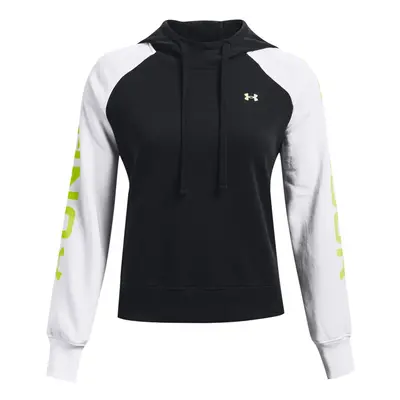 Under Armour Women's Rival Fleece CB Hoodie Black & White 002