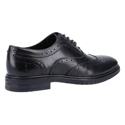 (Black, (Adults')) Hush Puppies Santiago Leather Men's Black Lace-Up Shoes