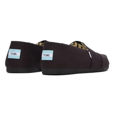 (Black, (Adults')) TOMS Alpargata 100% Cotton Men's Black Espadrilles