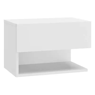 (high gloss white, 1) vidaXL Wall Bedside Cabinet Floating Nightstand Bedside Unit Hanging Cabin