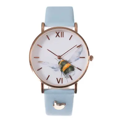 Wrendale Designs Bee Watch - Blue Leather Strap