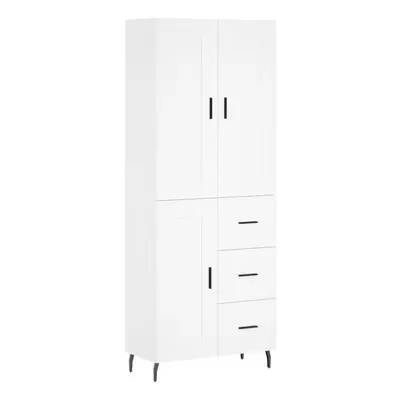 (white, wood door drawers) vidaXL Highboard Sideboard Cupboard Side Board Storage Cabinet Engine