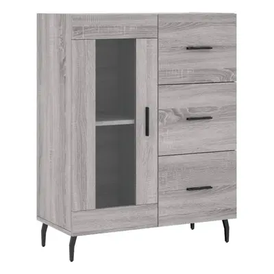 (grey sonoma) vidaXL Sideboard Storage Cabinet Side Cabinet Cupboard White Engineered Wood