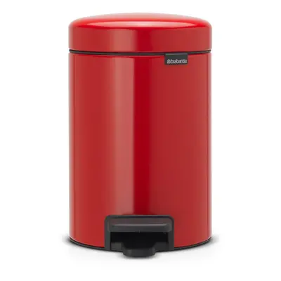 Brabantia Pedal Bin newIcon with Plastic Inner Bucket, Litre - Passion Red