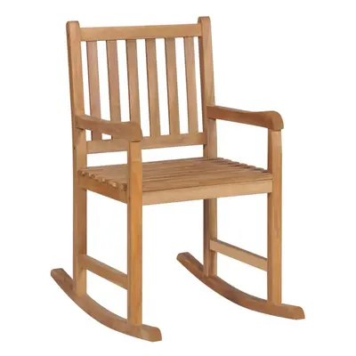 vidaXL Solid Teak Rocking Chair 58x92.5x106cm Brown Outdoor Garden Patio Seat