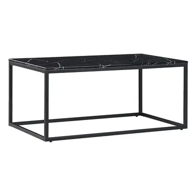 Coffee Table DELANO Marble Effect Black