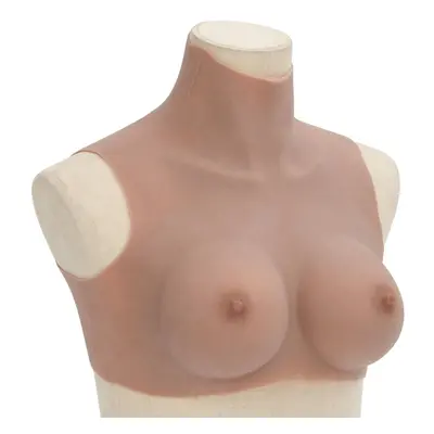 (tan, c/ silicon) vidaXL SiliconeÂ BreastplateÂ for Crossdressers Fake Breast Forms Tan H Cup