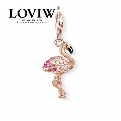 Charm Pendant Rose Golden Bird Jewelry hot Gift For Women Fit Bracelet