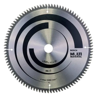 Bosch Multi Material Circular Saw Blade, 305mm x 3.2mm x 30mm, Teeth, Silver