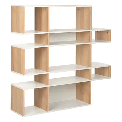 5 Tier Bookcase AMARILO Brown/ White