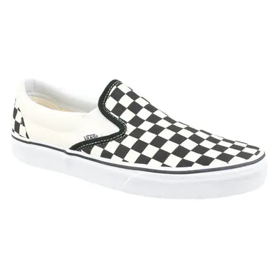 (10) Vans Classic Slip-On Mens Shoes Black / White / Checkerboard