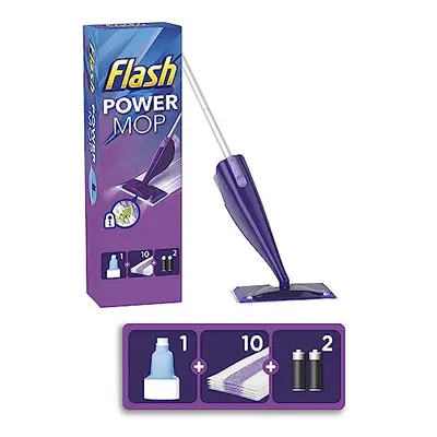 Flash Powermop Floor Cleaner Starter Kit, All-In-One Mopping System, Powered Deep Clean For Your