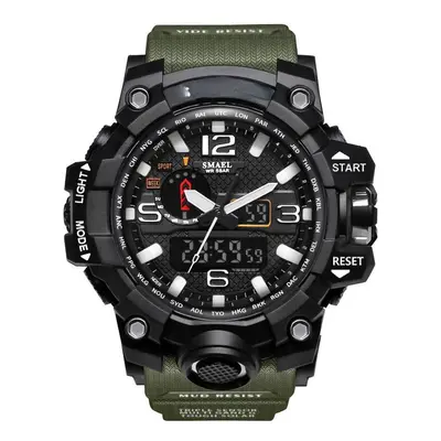 (ArMy Green) Waterproof Sport Dual Display Watch