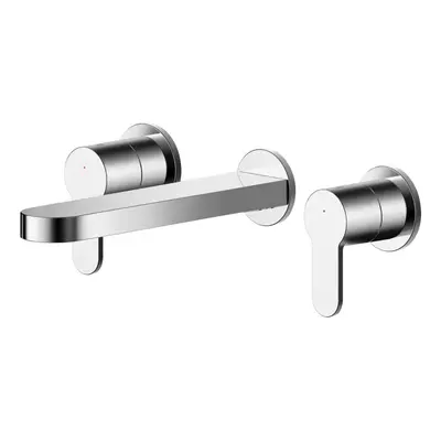 Contemporary Round Wall Mount Tap Hole Basin Mixer Tap - Chrome