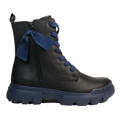 (5 (Adults')) J Junette | Black/Navy | Girls Ankle Boots