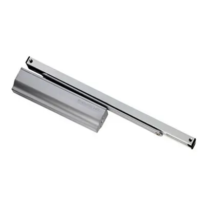 Surface Mounted Slim Door Closer Variable Power Size 4 Silver Finish