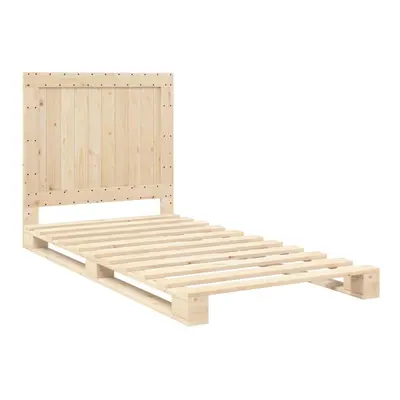 vidaXL Bed Frame with Headboard Bed Base Bedstead 100x200 cm Solid Wood Pine