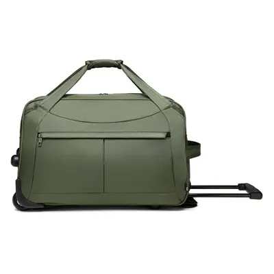 (Green) FOLDABLE LARGE CAPACITY TROLLEY TRAVEL BAG