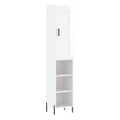 (high gloss white, shelves) vidaXL Highboard Sideboard Tall Storage Cabinet Side Cabinet Enginee