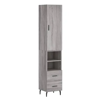 (grey sonoma, drawers shelves) vidaXL Highboard Sideboard Cupboard Side Board Storage Cabinet En