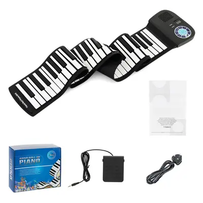 Portable 88-Key Roll Up Piano Rechargeable Digital Piano Keyboard Toy