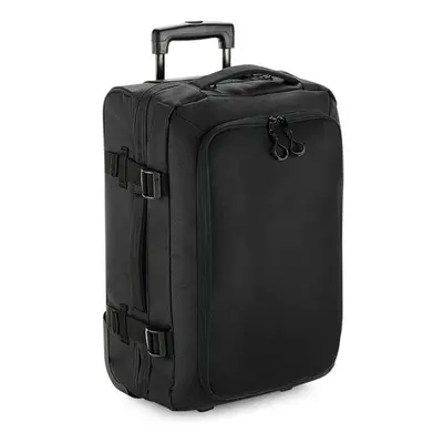 (One Size, Black) BagBase Unisex Escape Carry-On Wheelie Bag