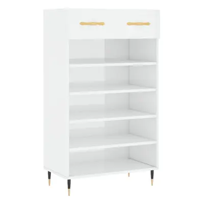 (high gloss white) vidaXL Shoe Cabinet Shoe Cupboard Shoe Storage Grey Sonoma Engineered Wood