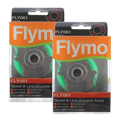 Genuine FLYMO Power Trim 600HD Strimmer 2.0mm Double Auto Spool & Line (Pack of 2, FLY061) by Fl