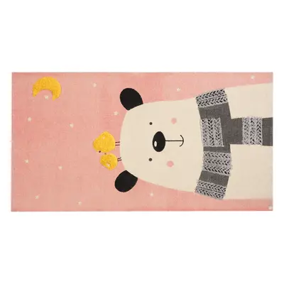 Cotton Kids Rug Bear Print x cm Multicolour TAPAK