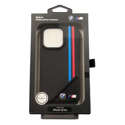 BMW Meshed Tricolor Stripes Case with MagSafe for iPhone Pro 6.3" Black