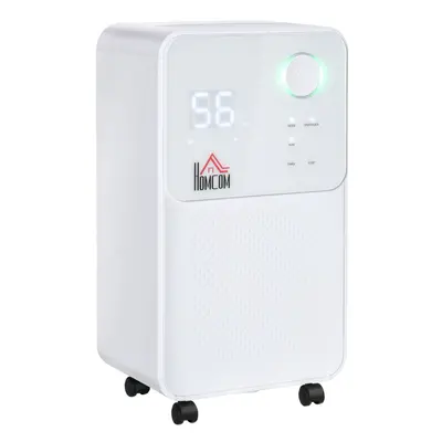 HOMCOM 2L Portable Quiet Dehumidifier, 12L/Day Electric Air De-Humidifier