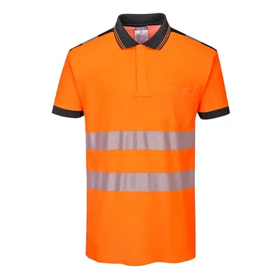 (XL, Orange/Black) Portwest Mens PW3 Hi-Vis Polo Shirt