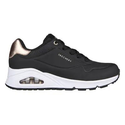 (4 UK, Black) Skechers Womens Uno Golden Air Memory Foam Trainers Sneakers Shoes