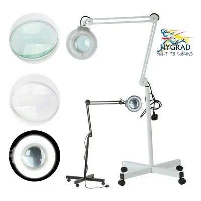 (White) Clinical Floor Standing Magnifiying Lamp Adjustable Clarity Magnifying Lamp UK