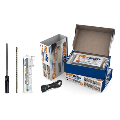 (12m (9" wall)) Dryrod Damp Proofing Rods DPC Kit - BBA Approved Rising Damp Wall Treatment