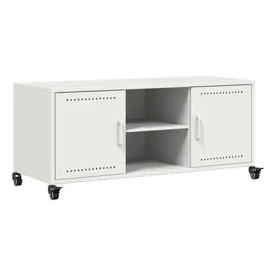 vidaXL TV Cabinet TV Stand TV Unit Media HiFi Cabinet White Cold-rolled Steel