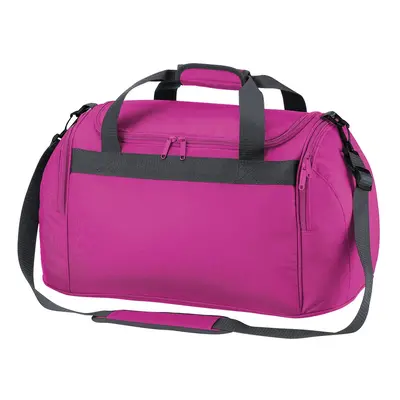 (One Size, Fuchsia) Bagbase Freestyle Holdall / Duffle Bag (26 Litres) (Pack of 2)