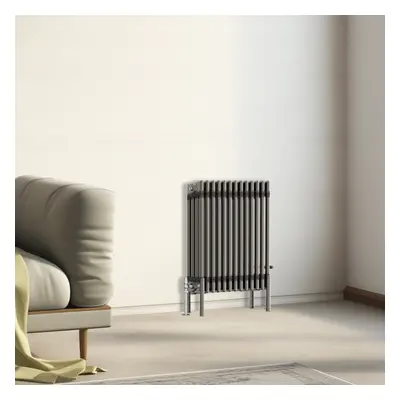 (600x605mm - Column) Traditional Cast Iron Style Radiator Raw Metal Central Heating Column