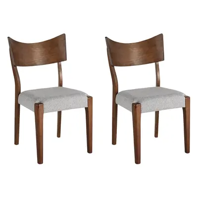 Set of Dining Chairs EDEN Wood Light Grey